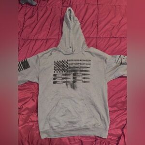 Grunt Style Gray Flag Graphic Men's Hoodie